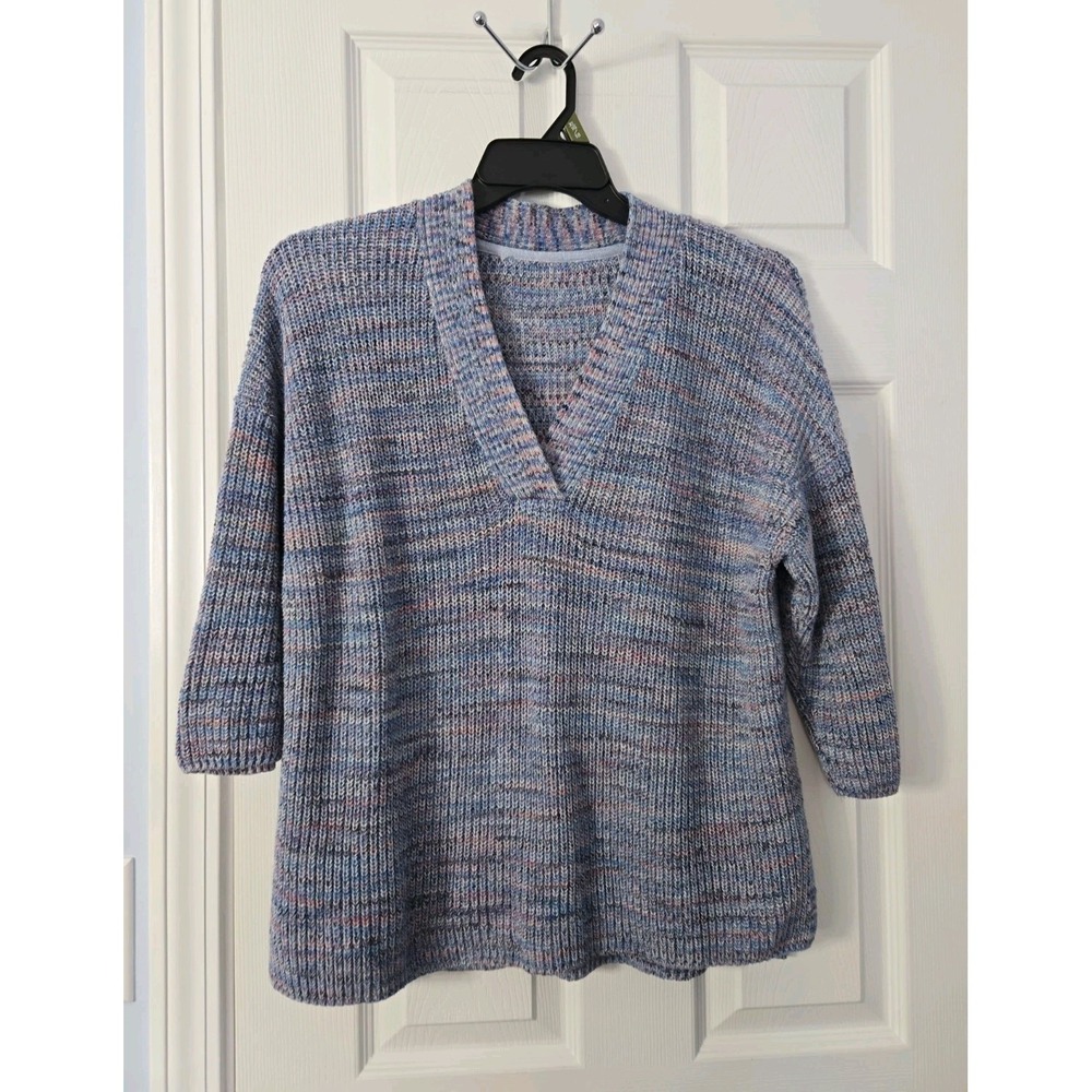 Unbanded Womans Pullover Sweater 3/4 Sleeve Size M/L Lavender, Pink, Blue